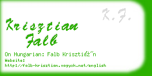 krisztian falb business card